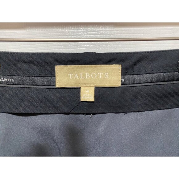 TALBOTS Size 4 Curvy Gray Fully Lined Wool Dress Pants Woven in ITALY - Picture 4 of 6